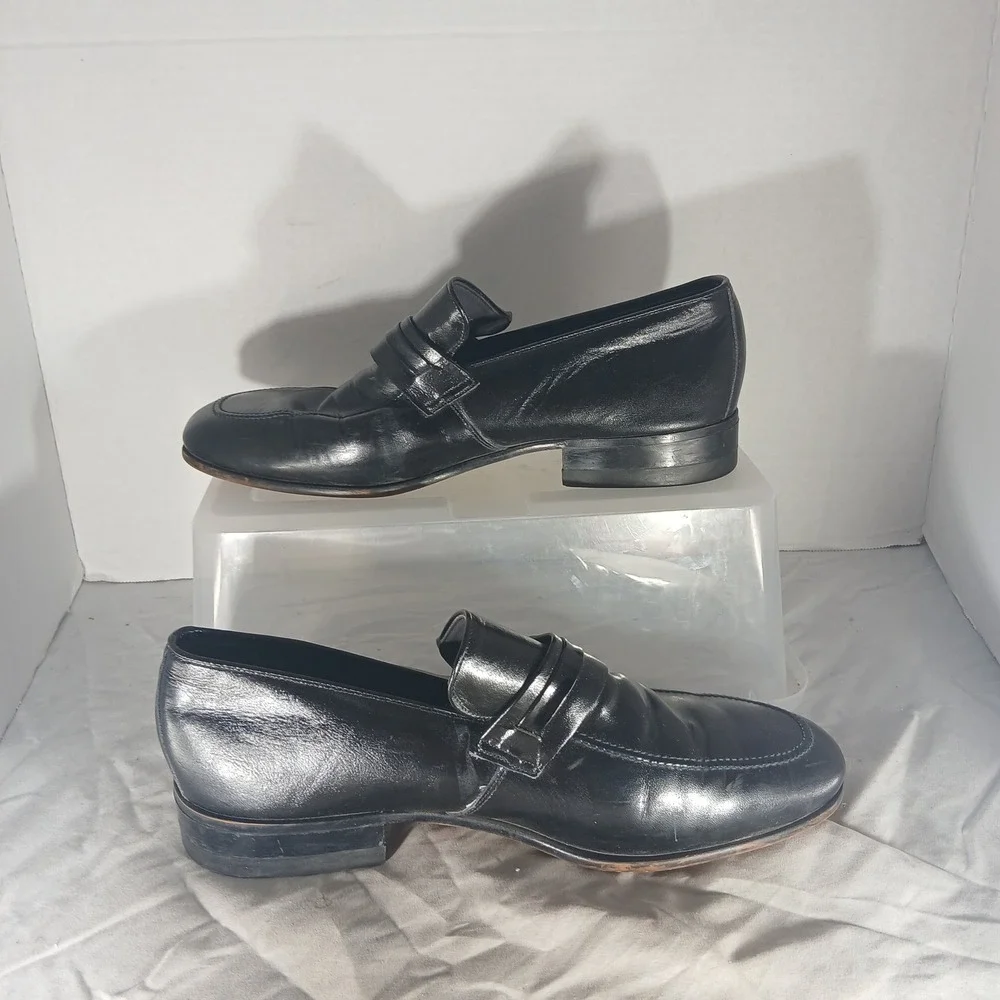 Mason Shoes Mens Black Leather Penny Loafers Made in USA Size‎ 10 TJ18865 854M67